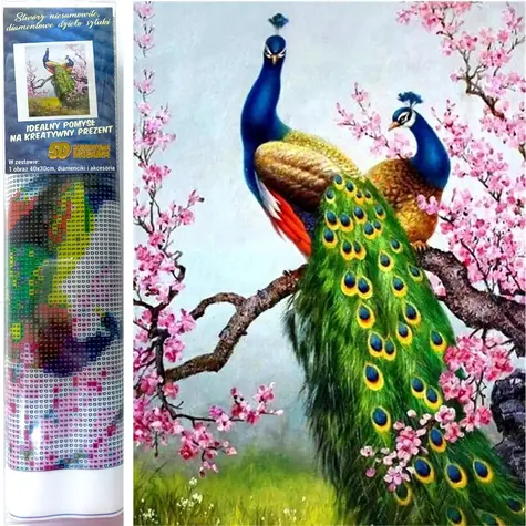 Norimpex Diamantové maľovanie Pávy (1004946) / 30x40 cm