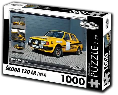 RETRO-AUTA Puzzle č. 59 Škoda 130 LR (1984) / 1000 dielikov / 66 × 47 cm