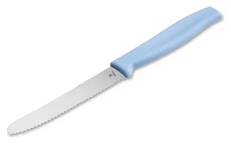 Boker Nôž na pečivo svetlo modrý / Kuchársky nôž / vlnkované ostrie / celková dĺžka 21 cm