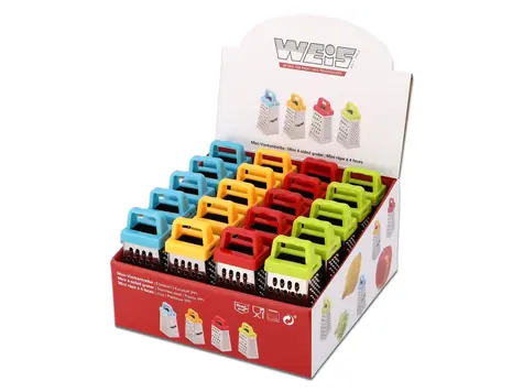 WEIS Mini strúhadlo / Display 20 ks / nerezová oceľ, plast