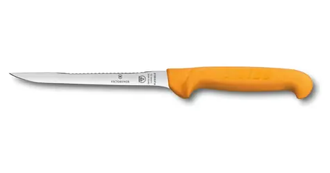 VICTORINOX Swibo oranžová / Filetovací nôž / 16 cm / flexibilná čepeľ / hladké ostrie