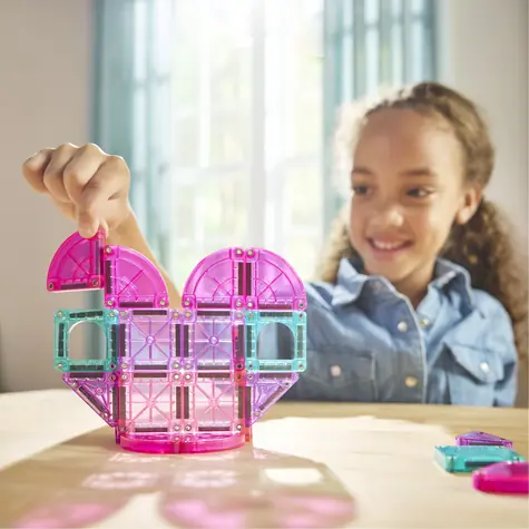 MAGNA-TILES Magnetická stavebnica microMAGS Heart to Heart / Cestovná súprava / 26 dielikov