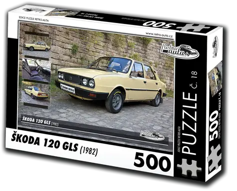 RETRO-AUTA Puzzle č. 18 Škoda 120 GLS (1982) / 500 dielikov / 48 × 36 cm