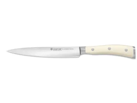 Wüsthof Classic Ikon Creme / Nôž na šunku / Dĺžka čepele 16 cm / Kovaný z jedného kusu ocele