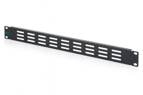 Digitus 19" čierna (DN-97693) / Krycí panel 1U / plný / oceľový plech