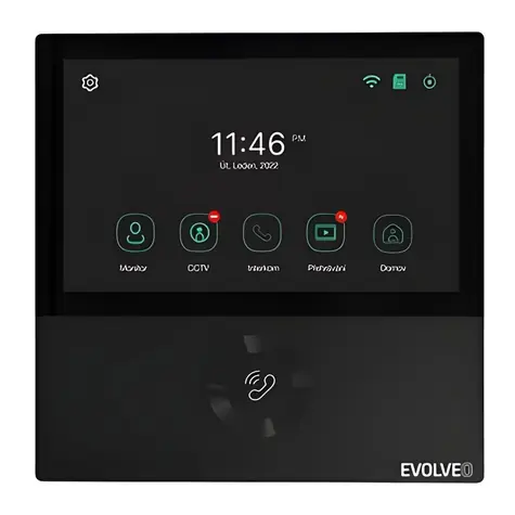 Evolveo DoorPhone AHD7 čierna / Rozširujúci monitor / WiFi
