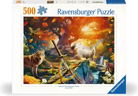 Ravensburger Puzzle Meč Excalibur v lese / 500 dielikov