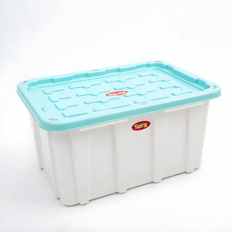 DOLONI Úložný box 109 l biely / Úložný box / Objem 109 l / 74 x 51 x 38 cm / Uzatvárateľný
