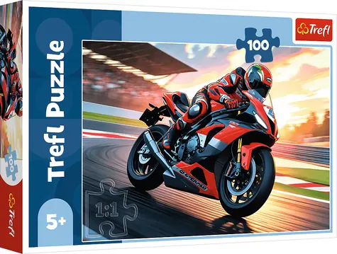 Trefl Puzzle Rýchly motorkár / 100 dielikov / od 5 rokov