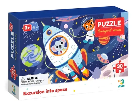 DODO Puzzle Doprava: Výlet do vesmíru / 30 dielikov / 27 x 20 cm