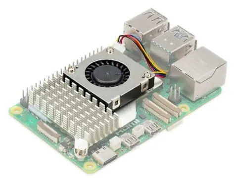 Raspberry Pi SC1148 čierno-šedá / Aktívny ventilátor / Raspberry Pi 5