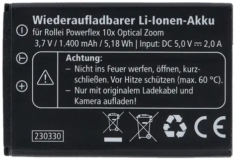 Rollei náhradné batérie pre fotoaparát Powerflex 10X / Batérie / Náhradné