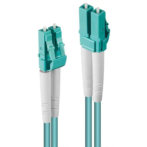 Lindy LC/LC tyrkysová / Optický duplexný kábel / OM3 Multimode / 50/125 µm / 1 m
