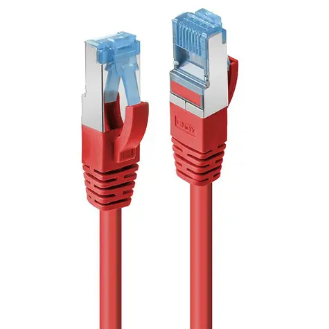 Lindy Cat6A S/FTP PIMF červená 5 m / Patch kábel / LSZH / RJ45-RJ45 / 500 MHz