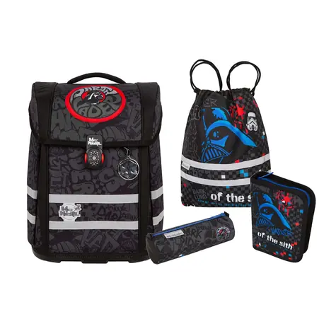MCNEILL Školský set PERFECTO Star Wars Darth Vader / 5 dielov / batoh, peračník, športová taška / 22 l