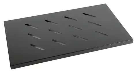Lanberg AK-1002-B čierna / Pevná polica do racku / 19" / 1U / 465×315 mm / nosnosť 120 kg