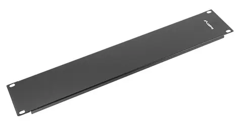 Lanberg 19" Záslepný panel 2U čierna / Záslepný panel / kov / RAL9004