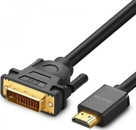 Ugreen Kábel HDMI - DVI-D 3M čierna / Video kábel / HDMI (M) - DVI-D (M)