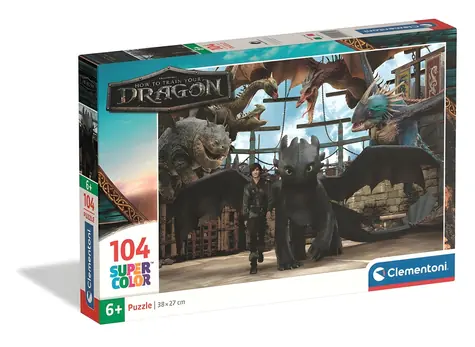 Clementoni PUZZLE Ako vycvičiť draka (25079) / 104 dielikov / od 6 rokov