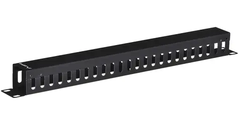 Lanberg AK-1201-B čierna / Organizér káblov do racku / 19" / 1U / typ A