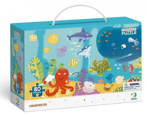 DODO Puzzle s hľadaním obrázkov Podmorský svet / 80 dielikov / 45 x 31 cm
