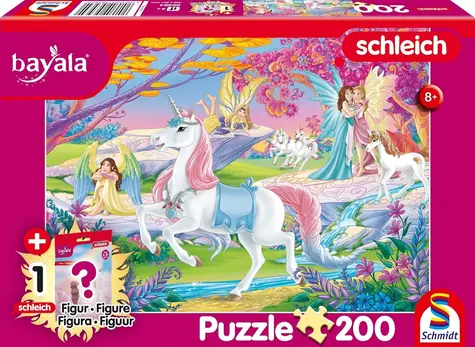 Schmidt Puzzle Bayala: Kúzelní elfovia / 200 dielikov / darček figúrka Schleich