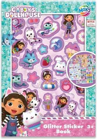 MOXY Trblietavé samolepky Gábinin kúzelný domček / 8 hárkov A5 / od 3 rokov