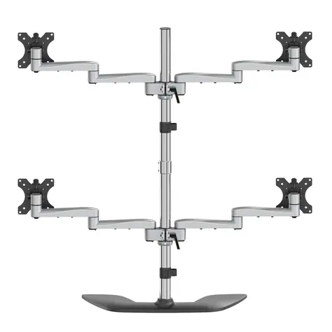 StarTech Quad-Monitor Stand / Držiak pre 4 monitory / do 32" / nosnosť 8 kg / náklon -40 ° až 90 ° / otočenie 360 °