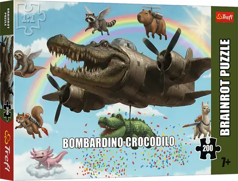 Trefl Puzzle BrainRots: Bombardino Crocodilo / 200 dielikov / 48 x 34 cm