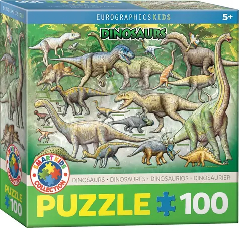 EUROGRAPHICS Puzzle Dinosaury / 100 dielikov / od 5 rokov / 48,3 x 33 cm