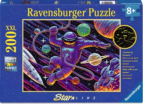 Ravensburger Svietiace puzzle Výlet do vesmíru XXL / 200 dielikov / od 8 rokov