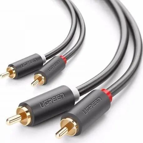 Ugreen RCA čierna / Kábel / 2x RCA (Cinch) - 2x RCA (Cinch) / 1,5 m