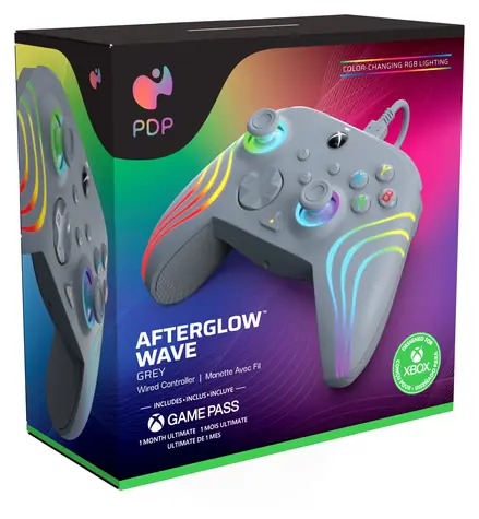 PDP Afterglow Wave šedá / Herný ovládač / drôtový / USB-C / 2,43 m / Xbox Series