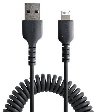 StarTech USB-A - Lightning čierna / Kábel / krútený / 0,5 m / 480 Mbit/s