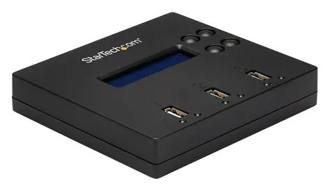 StarTech USB Flash Duplikátor modrá / Duplikátor disku / LCD displej / USB 2.0 / Napájací adaptér