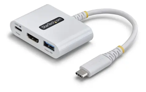 StarTech USB-C Multiport Hub 168W biela / Rozbočovač / HDMI / USB-A / USB-C