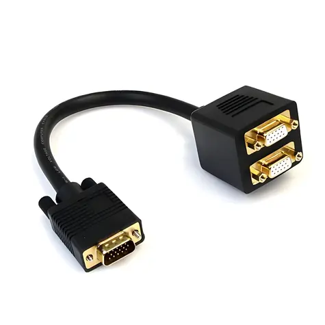 StarTech VGA video splitter kábel čierna / Kábel / VGA (D-Sub) - 2x VGA (D-Sub) / 0,3 m