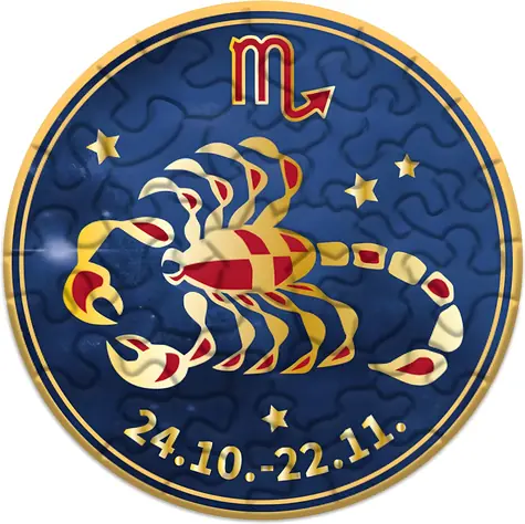 CURIOSI Okrúhle puzzle Zverokruh: Škorpión / 33 dielikov / Priemer 9 cm