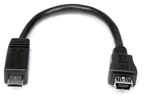 StarTech Adaptér Micro-USB - Mini-USB čierna / Adaptér / USB Micro-B - USB Mini-B / 0,15 m