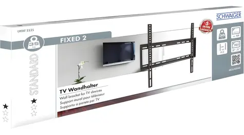 Schwaiger LWHF5535 čierna / Nástenný držiak pre TV / 32 "- 75" / VESA 400x400 / max 35 kg / výškovo nastaviteľný