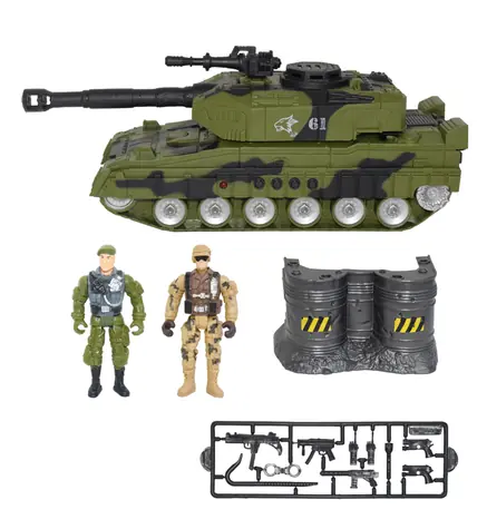 STARX Tank so zvukom / Vojenská sada / svetelné a zvukové efekty / figúrky vojakov