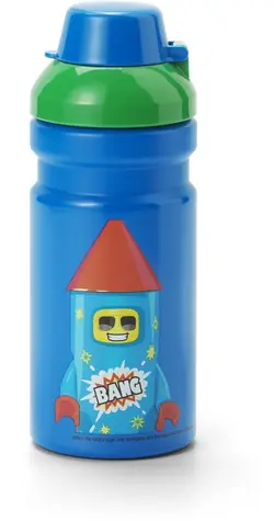 Lego Fľaša na pitie Rocket modro-zelená / 390 ml / bez BPA / 6+