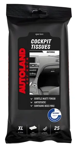 Autoland Dashboard Wipes / Čistiace obrúsky na palubnú dosku / UV filter / včelí vosk