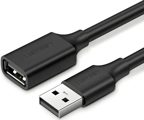Ugreen Prepojovací kábel USB-A (M) - USB-A (M) 1,5 m čierna / USB kábel
