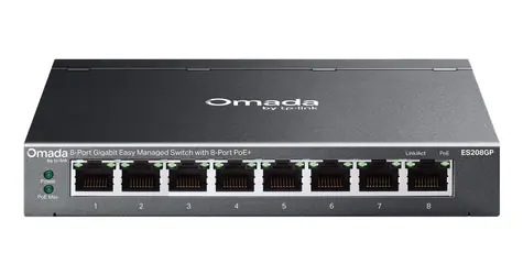 TP-LINK ES208GP / Switch / 8x GLAN PoE+ / 64 W / Omada Managed / L2