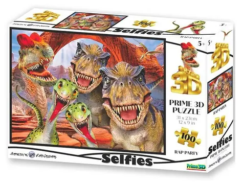 Prime 3D Puzzle Raptoria selfie / 3D efekt / 100 dielikov
