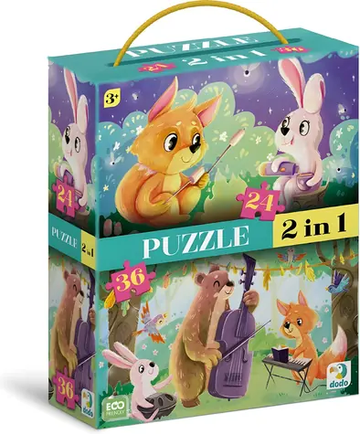 DODO Puzzle Letné večery 2v1 / 24 a 36 dielikov / 27 x 22 cm