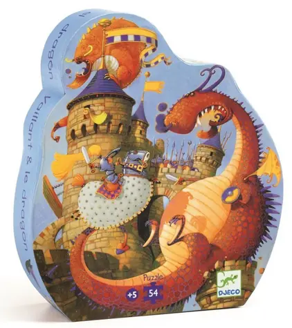 DJECO Puzzle Dračia bitka / 54 dielikov / 37x40 cm