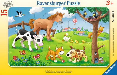 Ravensburger Puzzle Roztomilí kamaráti / 15 dielikov / od 3 rokov