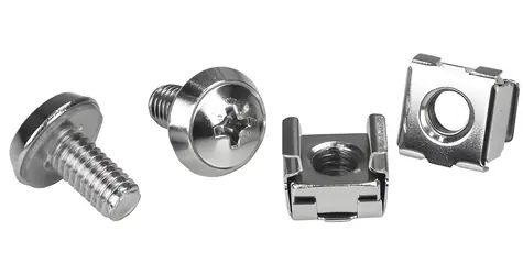StarTech Skrutky a klietkové matice M6 strieborná / Montážna sada pre rack / 20 ks